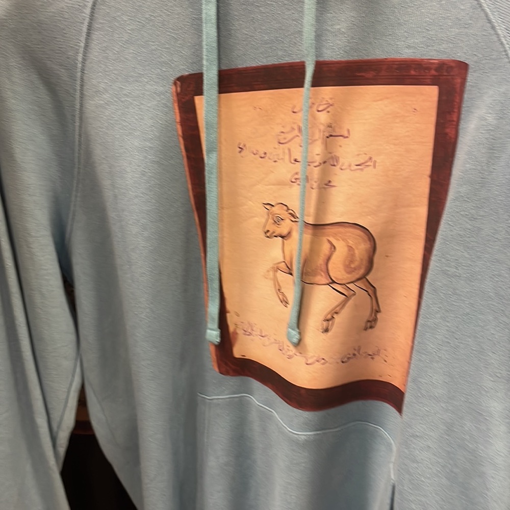 Baby blue hoodie with lamb - Picture 3 of 3